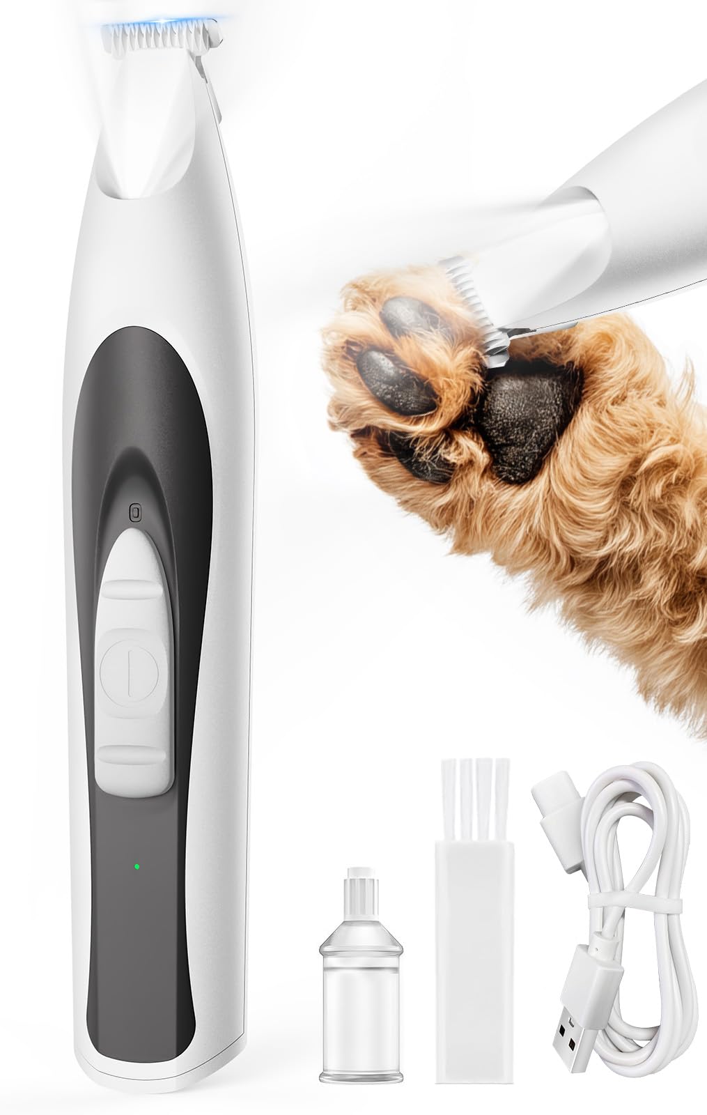 Amazon.com: oneisall Low-Noise Dog Paw Trimmer with LED Light, Paw